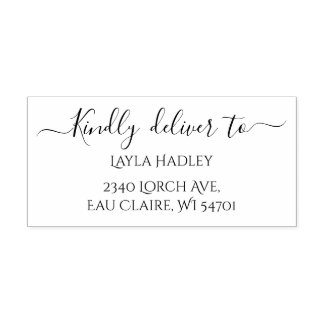 Sello Automático Entregar amablemente a la dirección RSVP