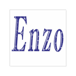 Sello Automático Enzo, logotipo de nombre,