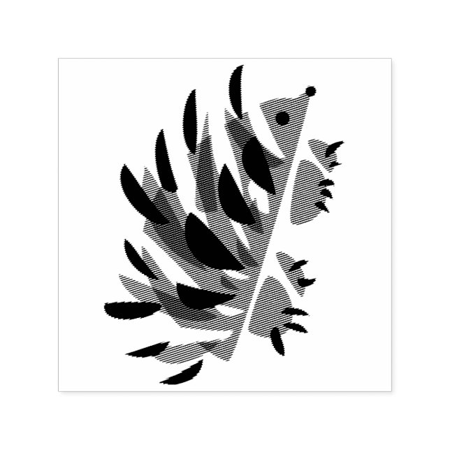 Sello Automático Erizo lindo geométrico abstracto (Diseño)