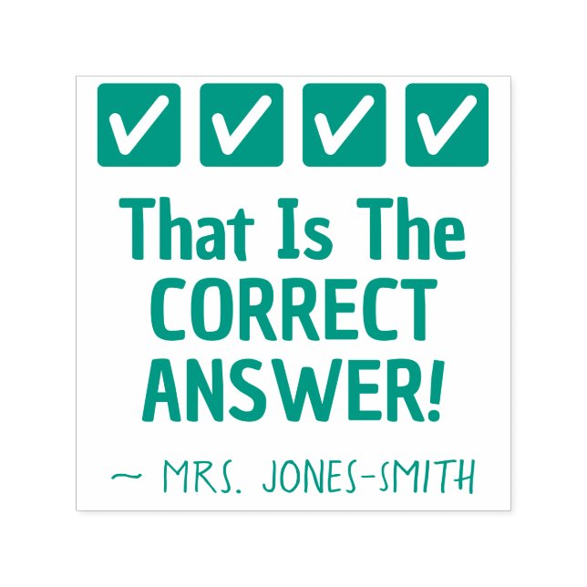 Sello Automático "¡Esa Es La RESPUESTA CORRECTA!" + Nombre Del Tuto (Diseño)