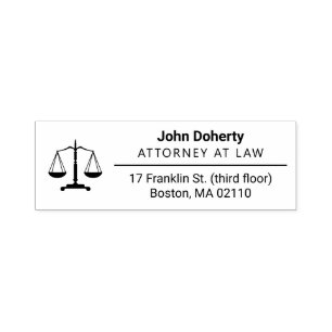 Sello Automático Escalas de justicia Oficina de Derecho