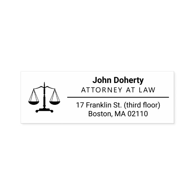 Sello Automático Escalas de justicia | Oficina de Derecho (Diseño)
