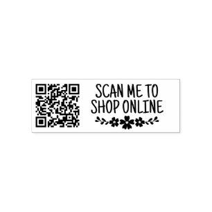 Sello Automático Escanea mi código QR floral para comprar