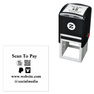 Sello Automático escanear para pagar agregar código QR logo detalle