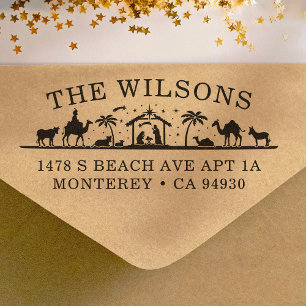 Sello Automático Escena de la Natividad Niño Jesús Cristo Dirección