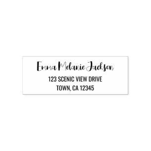 Sello Automático Escritura de caligrafía moderna de dirección de re