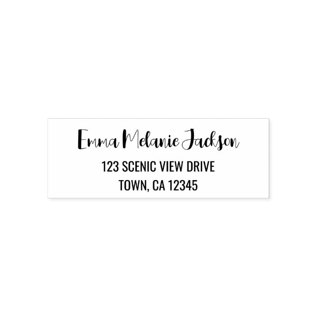 Sello Automático Escritura de caligrafía moderna de dirección de re (Diseño)