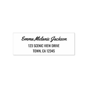 Sello Automático Escritura de caligrafía moderna de dirección de re