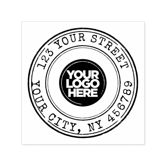 Sello Automático Escritura de dirección de retorno de redondeo de l (Diseño)