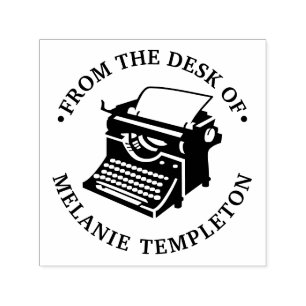 Sello Automático Escritura de máquina de vintage "desde el escritor