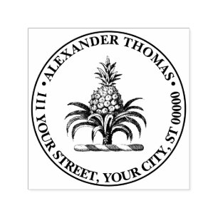 Sello Automático Escudo de Armas Cresta Heráldica de Piña Preppy