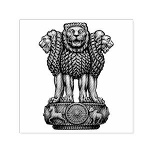 Sello Automático Escudo de armas de la India símbolo emblema bander