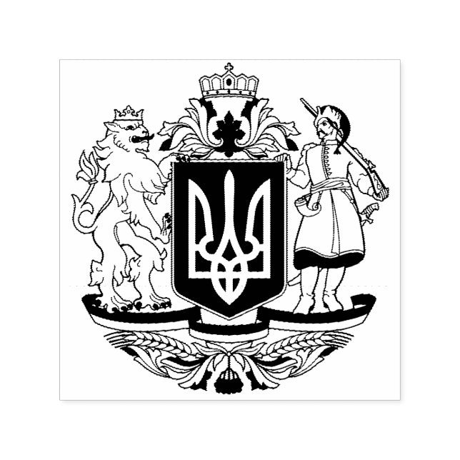 Sello Automático Escudo de armas mayor de Ucrania (Diseño)