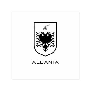 Sello Automático Escudo Nacional de Albania Tinta de Patrimonio