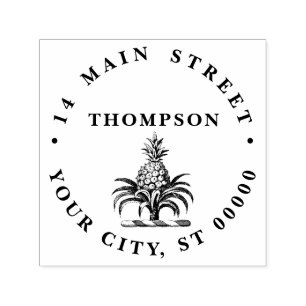 Sello Automático Escudo Preppy Heráldica de Cubierta de Piña