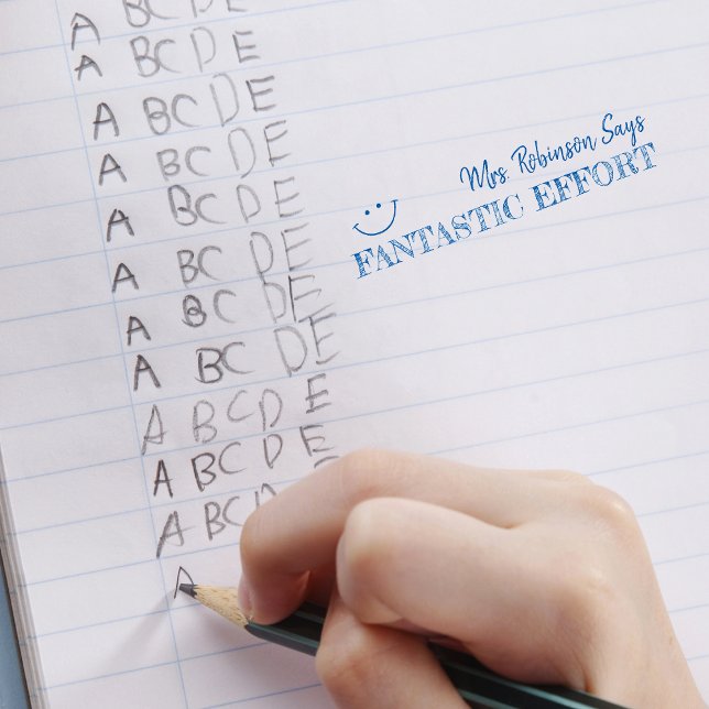 Sello Automático Esfuerzo fantástico | Maestros personalizados (Fantastic Effort | Personalized Teachers Self-inking Stamp)