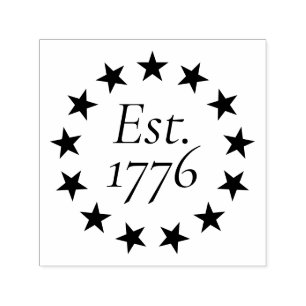 Sello Automático Est. 1776 Bandera de Betsy Ross Regalo Patriótico