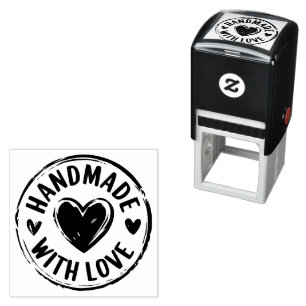 Sello Automático Estampilla de auto grabado hecha a mano con amor D