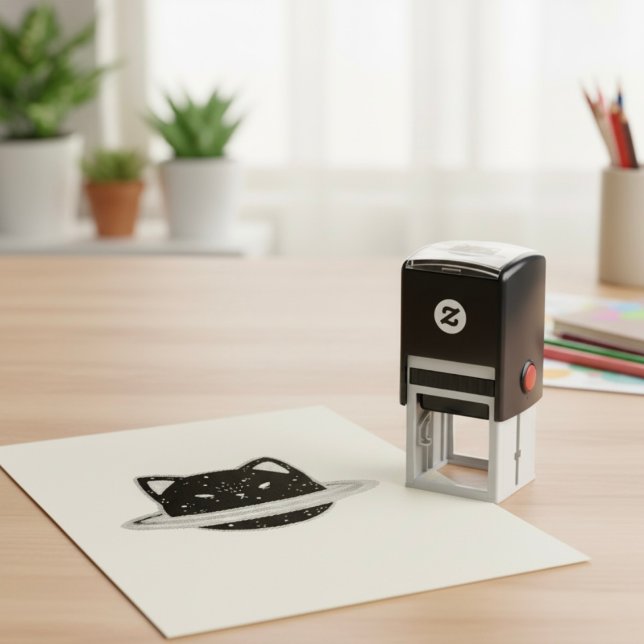 Sello Automático Estampilla de autoenlace de gato planetario (Subido por el creador)