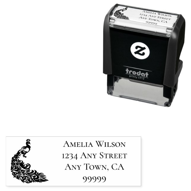 Sello Automático Estampilla de autoenlace de pavo real (In Situ)