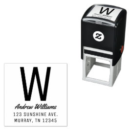 Sello Automático Estampilla de autograbado de dirección de monogram