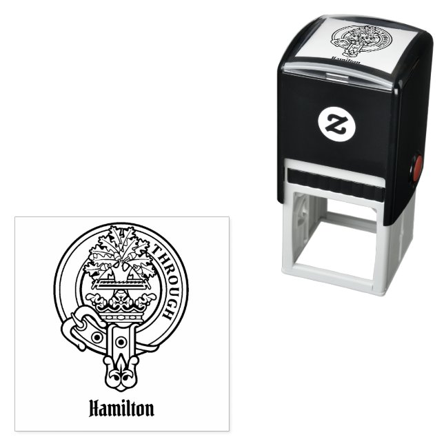 Sello Automático Estampilla de autotinta del Escudo Clan Hamilton (In Situ)