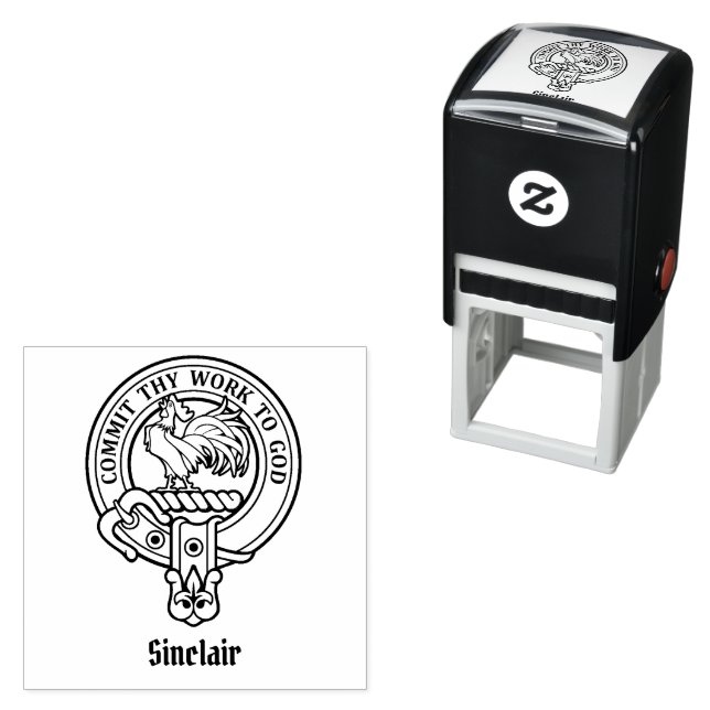 Sello Automático Estampilla de autotinta del Escudo de Clan Sinclai (In Situ)