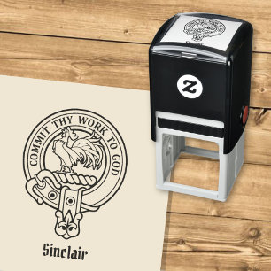 Sello Automático Estampilla de autotinta del Escudo de Clan Sinclai