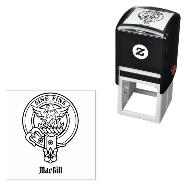 Sello Automático Estampilla de autotinta del Escudo del clan MacGil (In Situ)