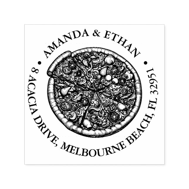 Sello Automático Estampilla de Fiesta de pizza caliente para autoin (Diseño)