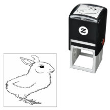Estampilla de goma de Chick Chunny Bunny de Pascua