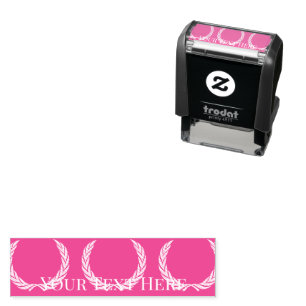 Sello Automático Estampilla de goma de color personalizado Fuchsia