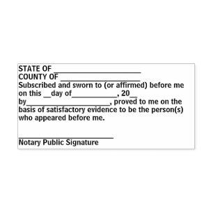 Sello Automático Estampilla de goma de Notary Jurat