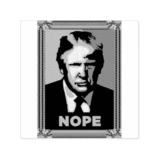 Sello Automático Estampilla de goma de Trump Nope (Diseño)