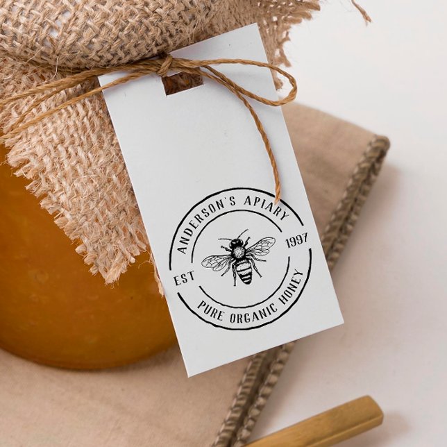 Sello Automático Estampilla de miel de miel de redondeo de la granj (Rubber Stamp Mock-up)