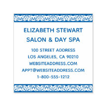 Estampilla de negocios de Lace Filigree Salon