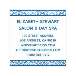 Sello Automático Estampilla de negocios de Lace Filigree Salon