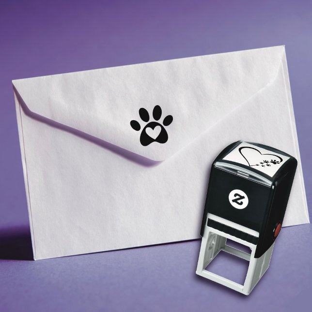 Sello Automático Estampilla de paw y corazón con autotinta (Subido por el creador)