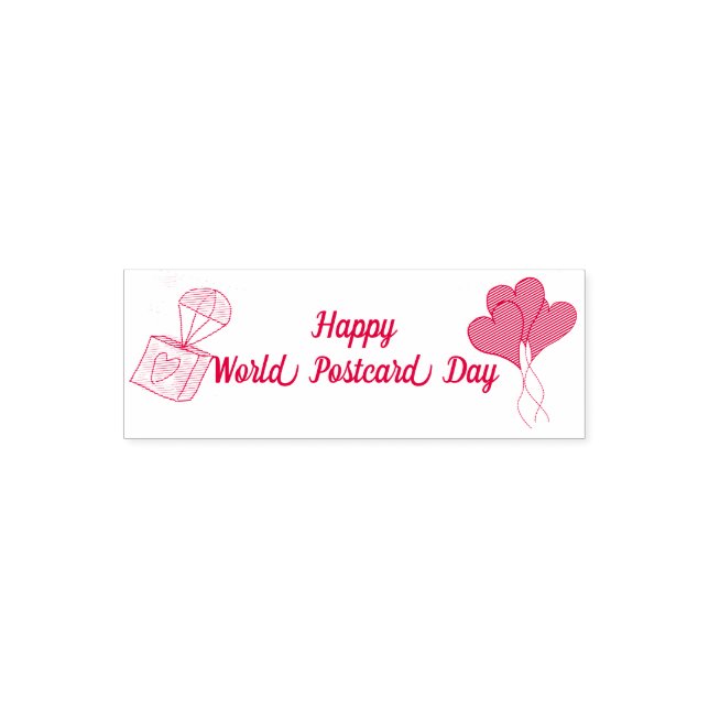 Sello Automático Estampilla del Día Mundial de la Postales Feliz (Diseño)