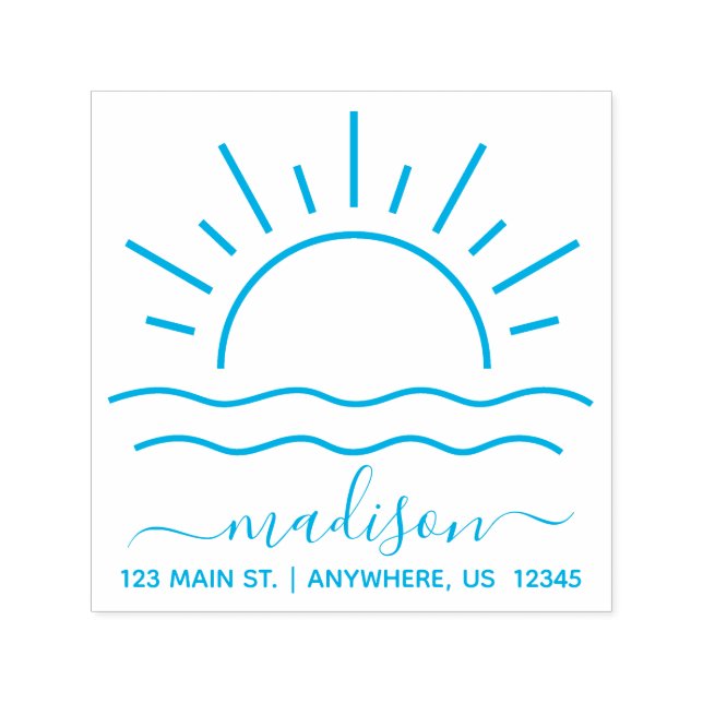 Sello Automático Estampilla personalizada de autorentrada de Ocean  (Diseño)