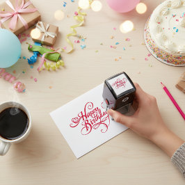 Sello Automático Estampilla personalizada de cumpleaños feliz