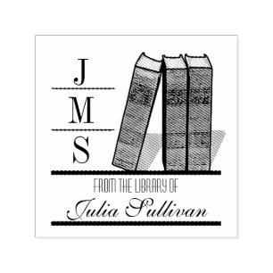 Sello Automático Estante de libros de época