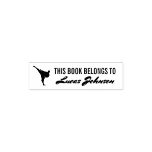 Sello Automático ESTE LIBRO ESCOLAR PERTENECE A LA silueta de karat