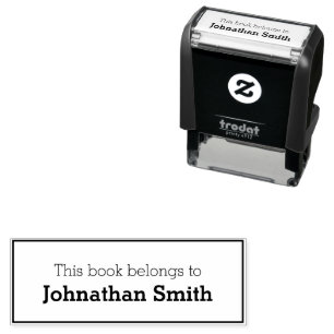 Sello Automático Este libro pertenece a con nombre y borde