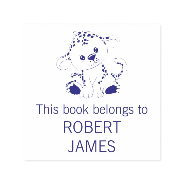 Sello Automático Este Libro Pertenece A Cutar El Leopardo Personali (Diseño)