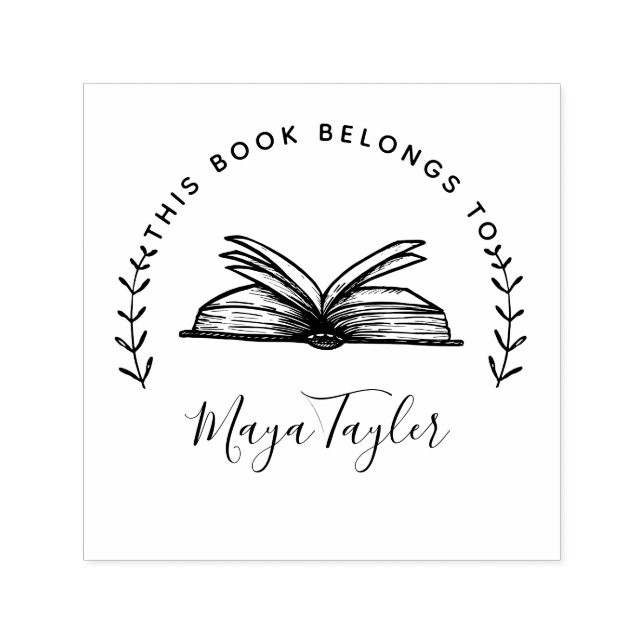 Sello Automático Este Libro Pertenece A Libro De Letra (Diseño)