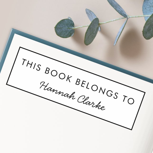 Sello Automático Este Libro Pertenece A | Libro de nombres moderno (Subido por el creador)