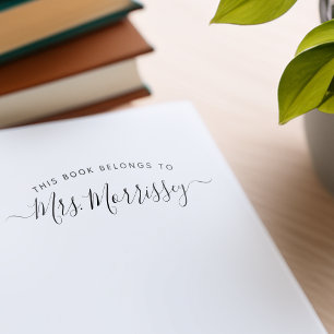 Sello Automático Este Libro Pertenece A Nombre De Letra Manuscrita