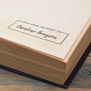 Sello Automático Este Libro Pertenece A Nombre De Letra Manuscrita