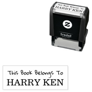 Sello Automático Este Libro Pertenece A - Nombre Etiqueta De Libro